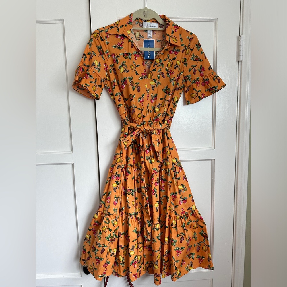 NWT Donna Morgan Orange Summer Dress